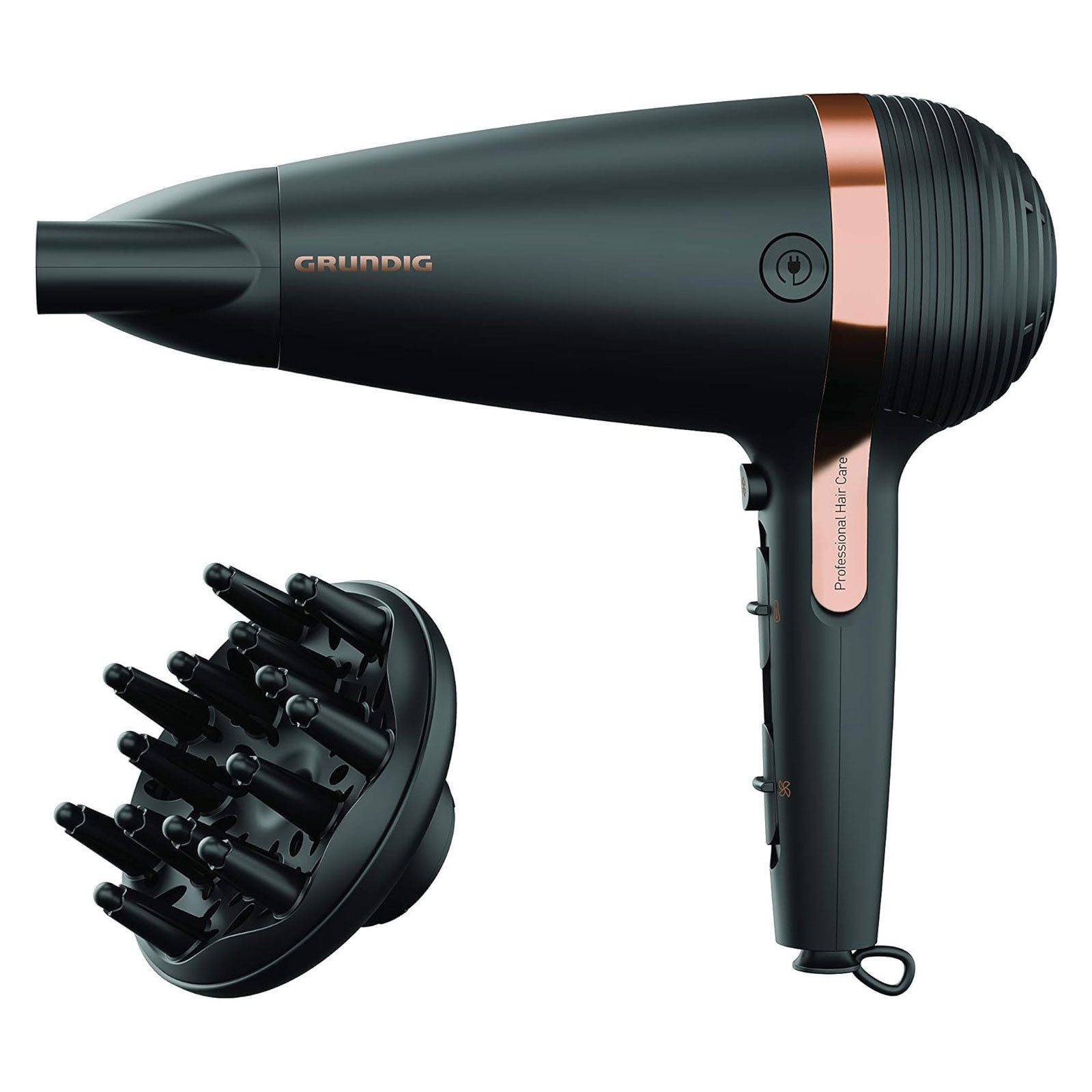 Grundig Haartrockner HD 7081 NaturaShine Ionic Haartrockner schwarz/ros