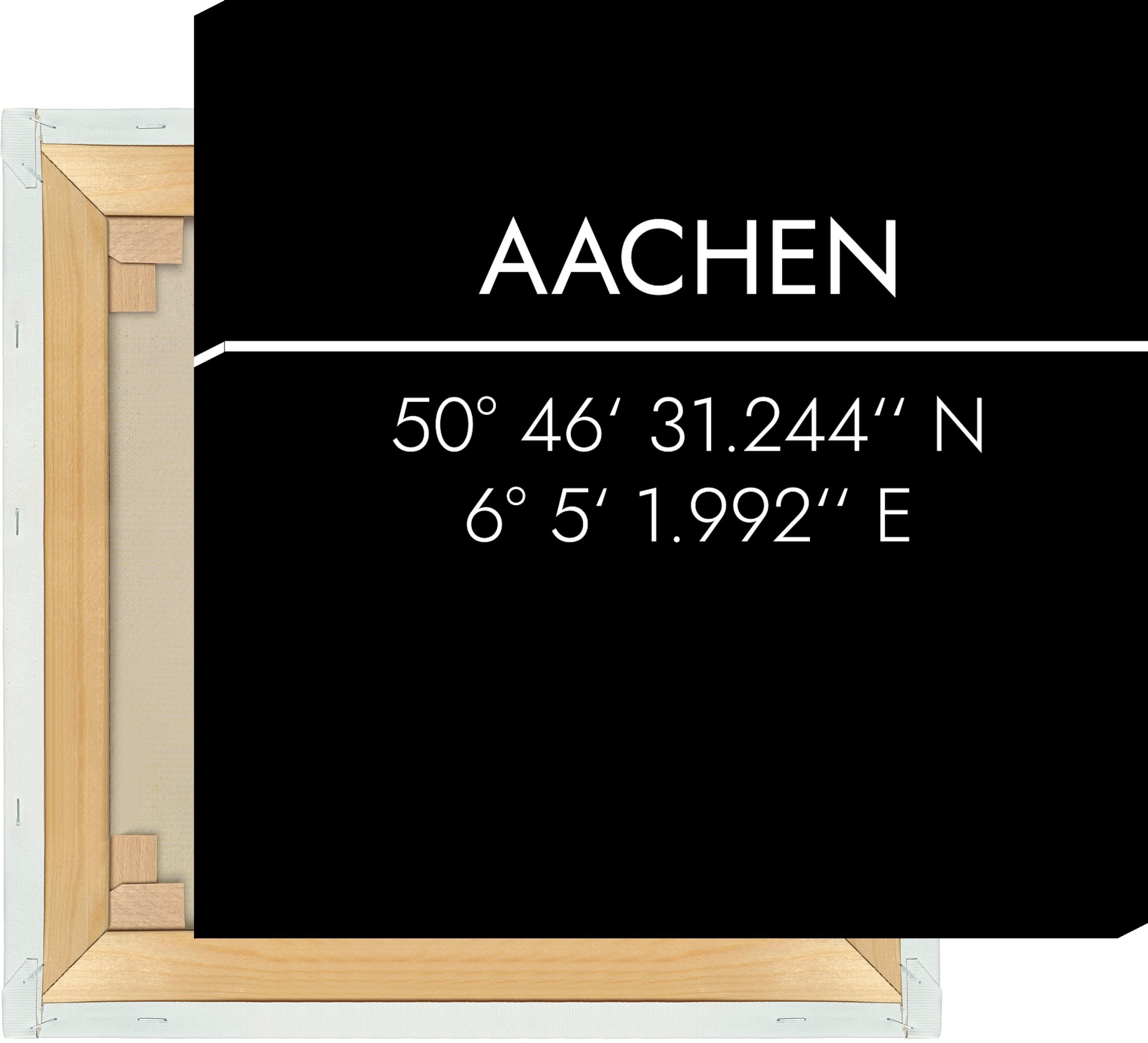 MOTIVISSO Leinwandbild Aachen Koordinaten #2