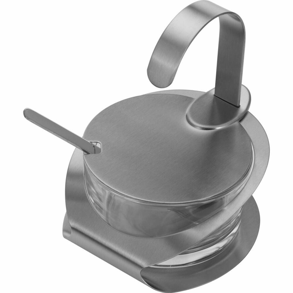 WESTMARK Zuckerdose Parmesan-/Zuckertopf »Wien«, Edelstahl, Glas, rostfreier Edelstahl, spülmaschinengeeignet, 150 ml