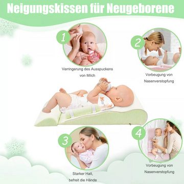 Avisto Babykissen Babykissen Baby's Stillkissen Lagerungskissen Anti-Reflux hochwertiger, rutschfest, Baumwolle, ergonomisch