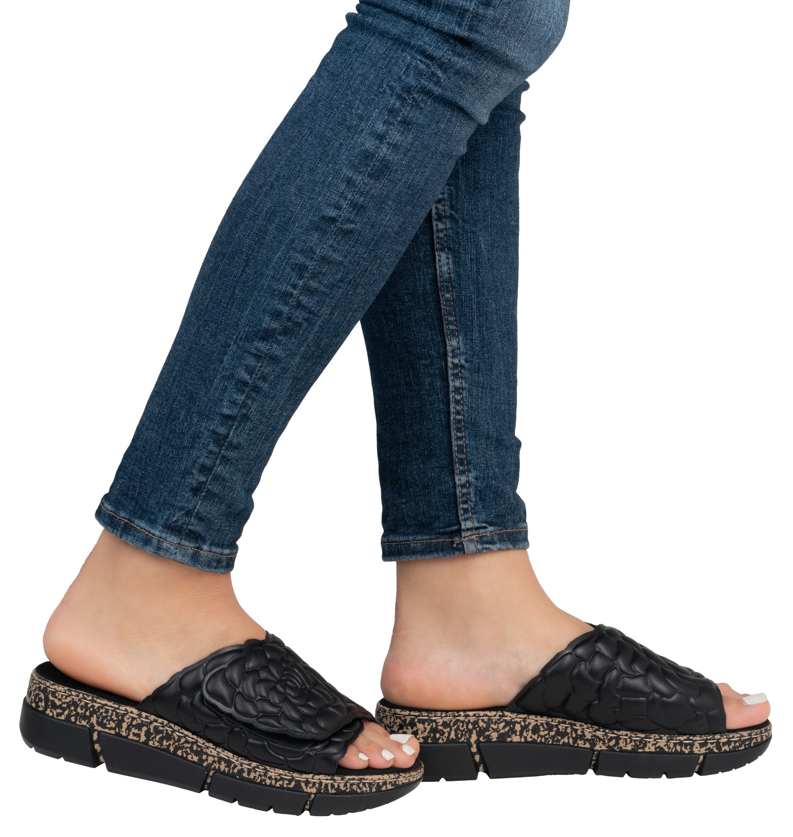 Rieker Pantolette Sommerschuh, Klettschuh, Hausschuh, Plateau, günstig online kaufen