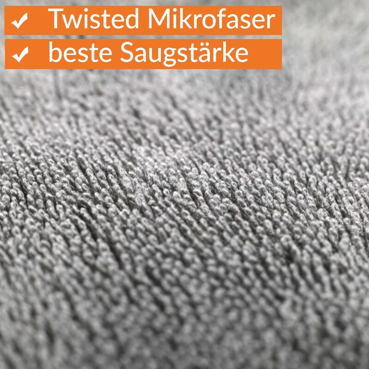 Twisted, saugstarkes innovativer Mikrofasertuch Kontruktion, Lack) perfekt One Trockentuch mit Cut für fens (Twisted,