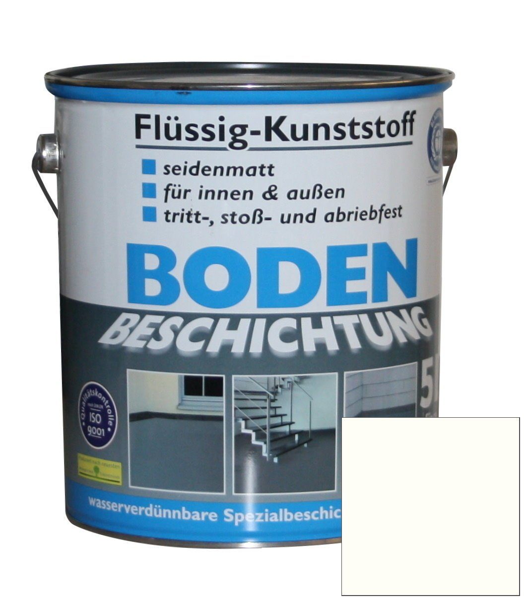 5 Farben 50m², Kunststoff Beton Beschichtung Bodenbeschichtung Flüssig Betonfarbe Wilckens Bodenversiegelung Weiss Liter