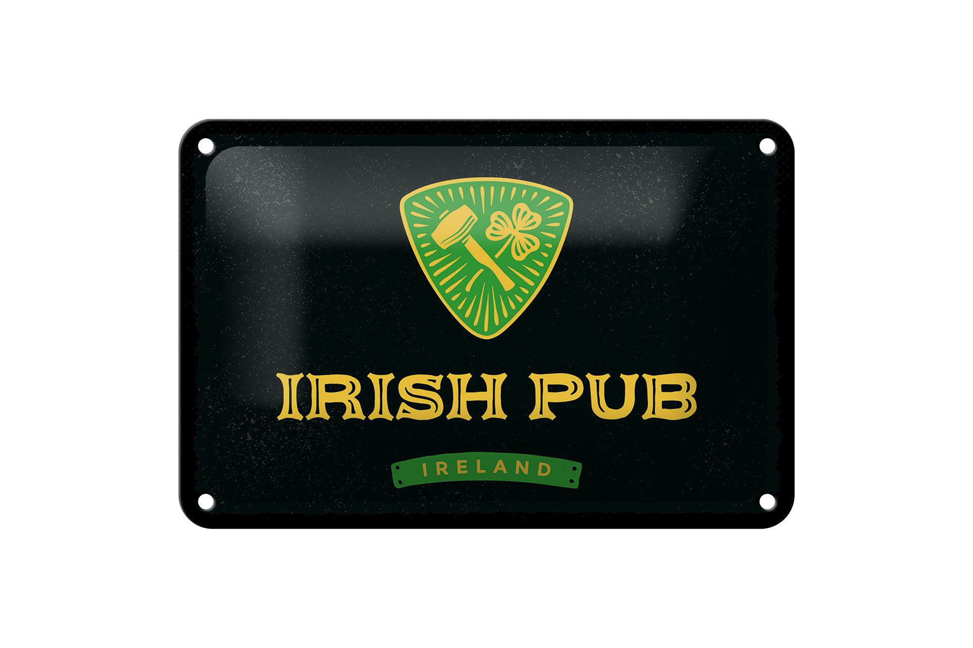 Metallschild Spruch Ireland Irish pub Alkohol 18x12cm