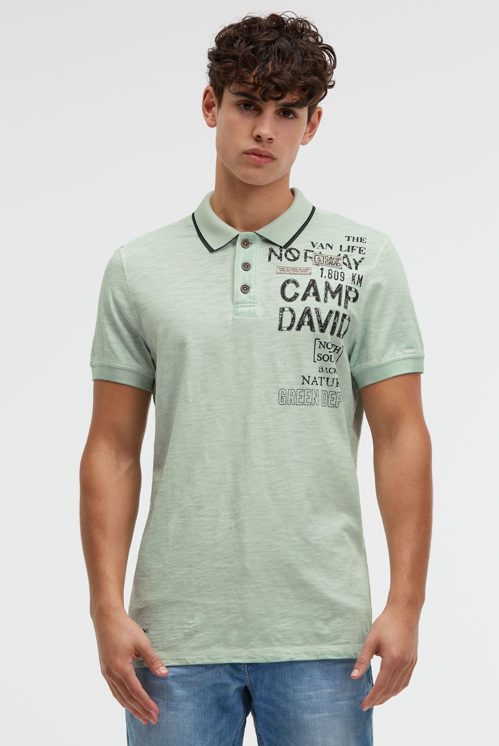 CAMP DAVID Poloshirt aus Baumwolle