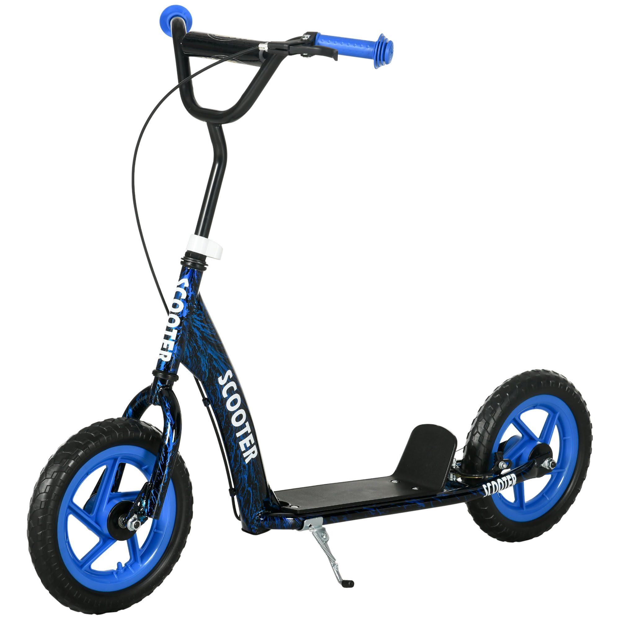 AIYAPLAY Scooter Kinderroller Tretroller mit verstellbarem Lenker, großen Rädern, 0 km/h, (Kinderroller, 1 tlg), höhenverstellbarer Tretroller für Kinder, Blau
