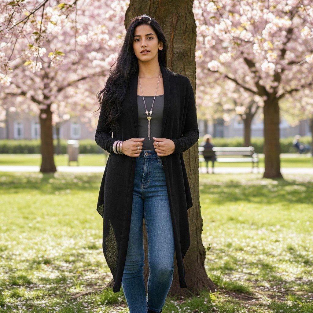 Guru-Shop Longsleeve Wickelshirt, Baumwollstrick Pullover,.. alternative Bekleidung