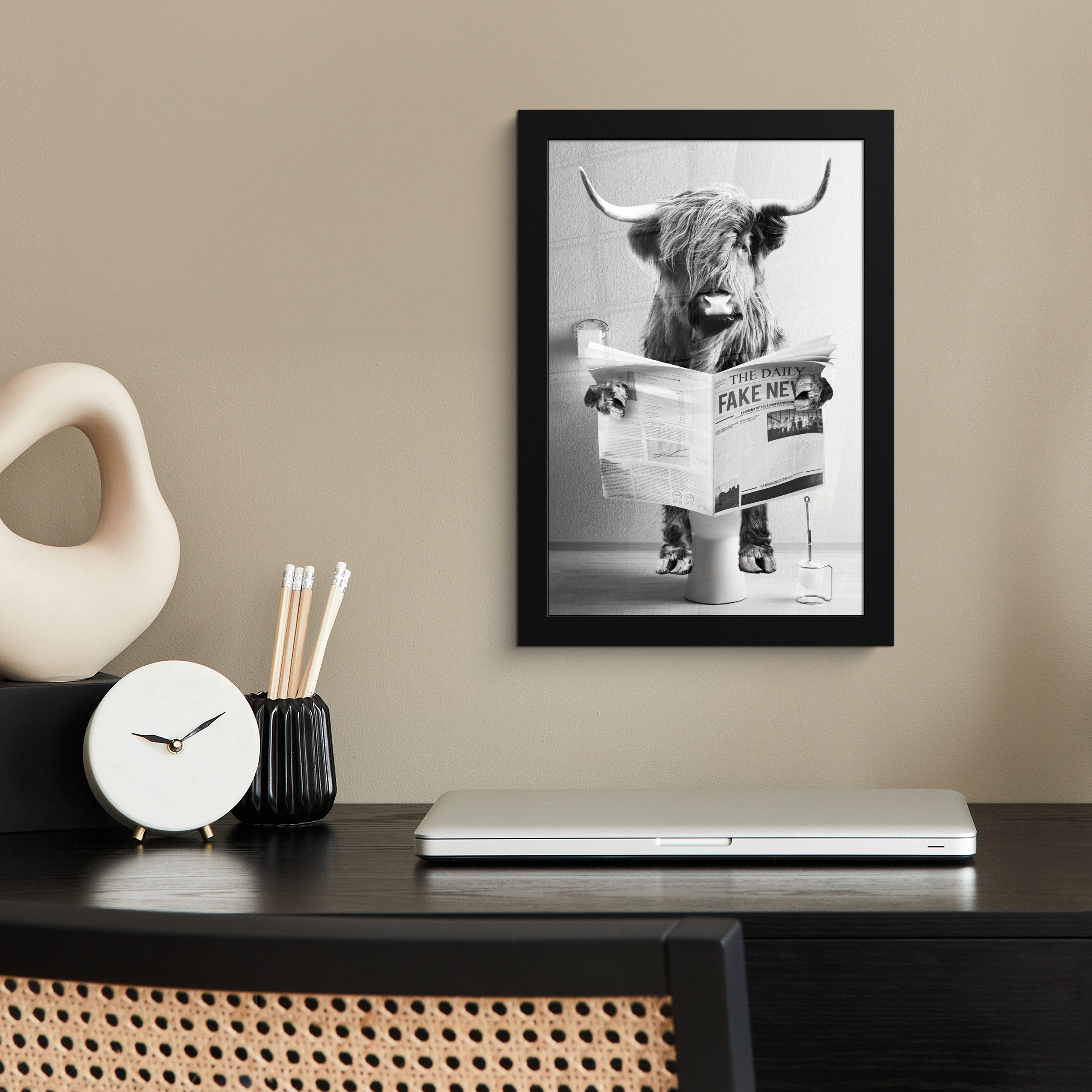 MuchoWow Poster Schottischer Highlander - WC günstig online kaufen