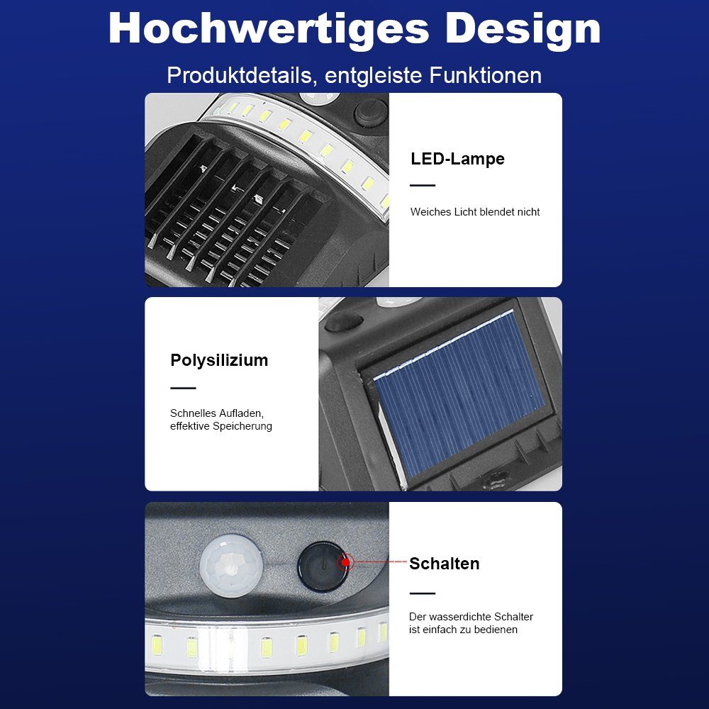 LED MDHAND Außen-Wandleuchte Solar-Wandleuchte, LED integriert, Moskito-Lampe fest