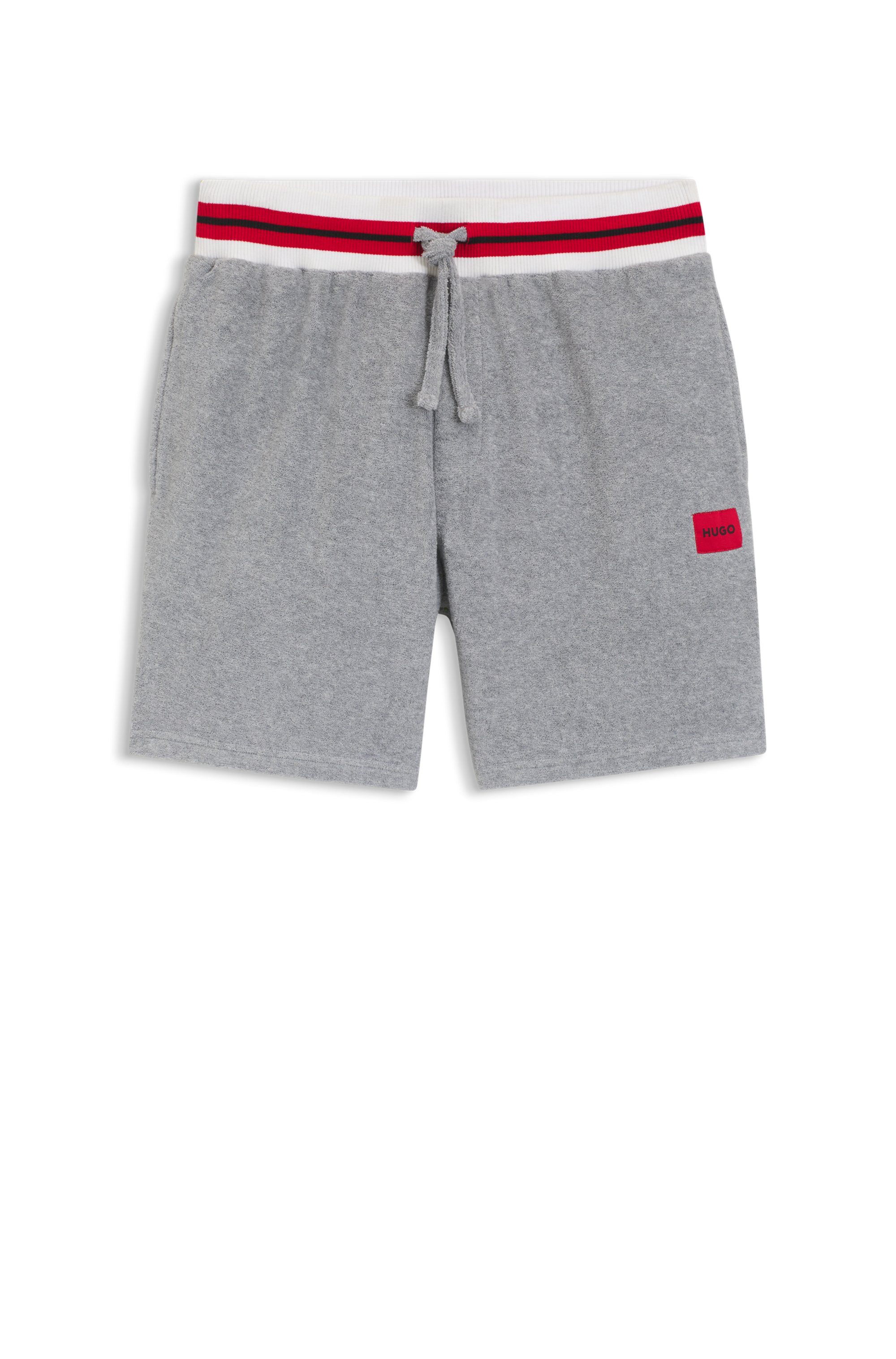 HUGO Sweatshorts JAXON kontrastfarbene Details, Tunnelzug