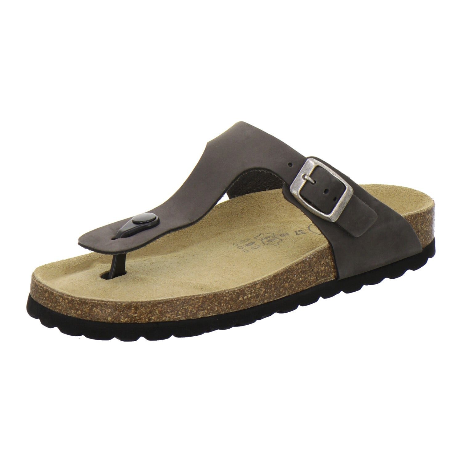 AFS-Schuhe Damen Zehentrenner aus Nubukleder mit Fußbett, Made in Germany