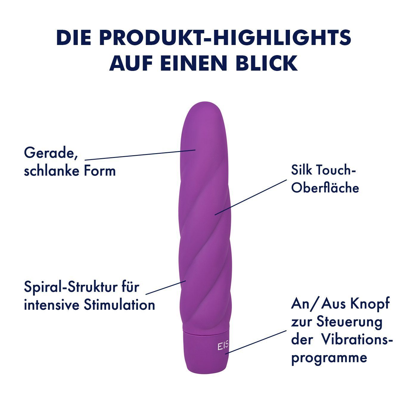 Vibrator Shout", (0-tlg) and EIS "Twist EIS Programme, violett, 10 wasserdicht, Auflege-Vibrator