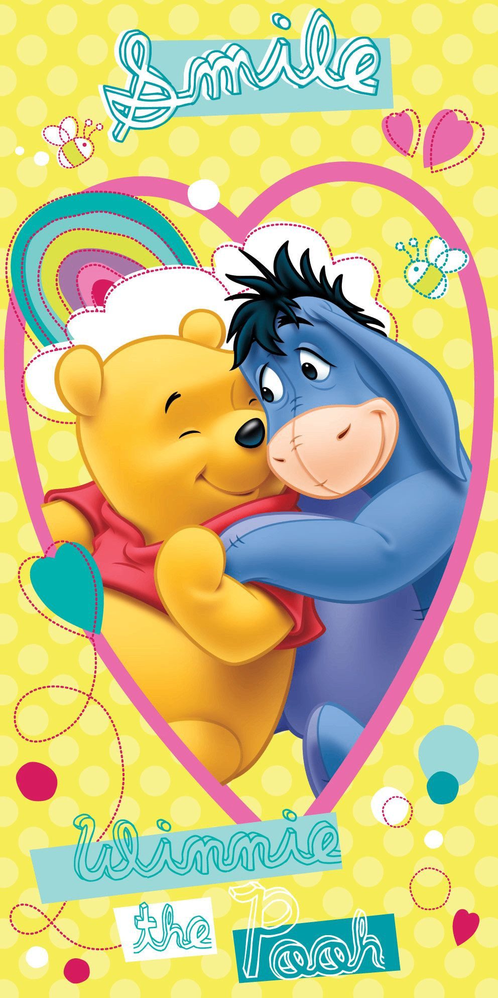 Jerry Fabrics Handtücher Disney Winnie Puuh Badetuch Strandtuch Duschtuch 70x140cm Baumwolle, (1 Duschtuch, 1-St), Langlebig