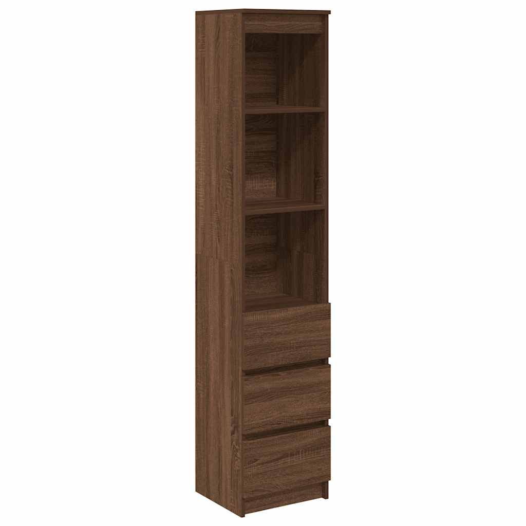 vidaXL Highboard Highboard Braun Eichen-Optik 37,5x35x180 cm Holzwerkstoff günstig online kaufen