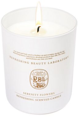 Rebul Kozmetik Duftkerze Serenity Flowers - 210 g Kerze in Geschenkbox - Premium Raumduft (Glaskerze, 1-tlg), Bis zu 35 Stunden Brenndauer - Luxus Stimmungskerze