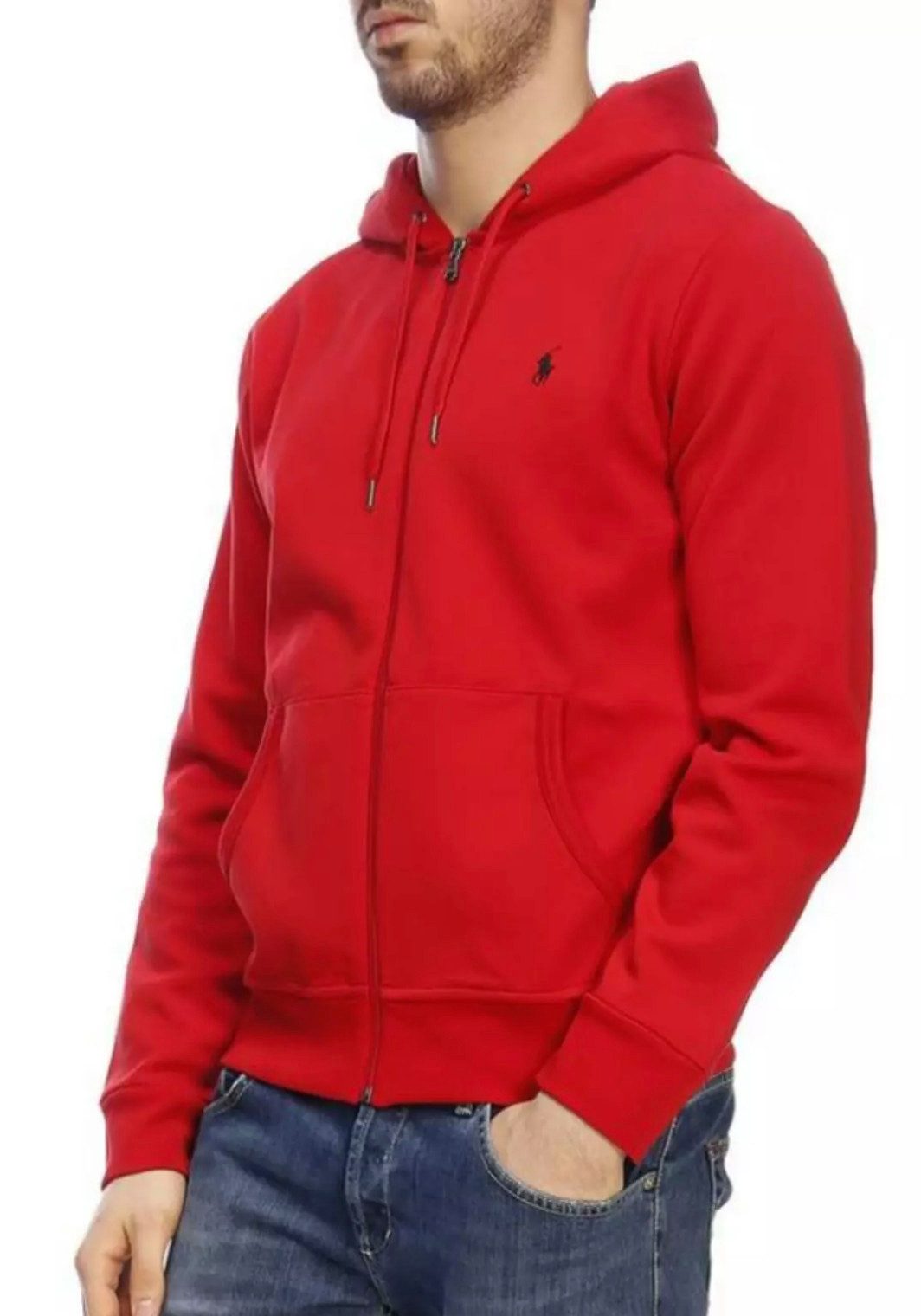 Polo Ralph Lauren Kapuzensweatjacke Herren Double Knit Tech Performance Sweatshirt Jacke Reißverschluss und Kapuze mit verstellbarem Kordelzug