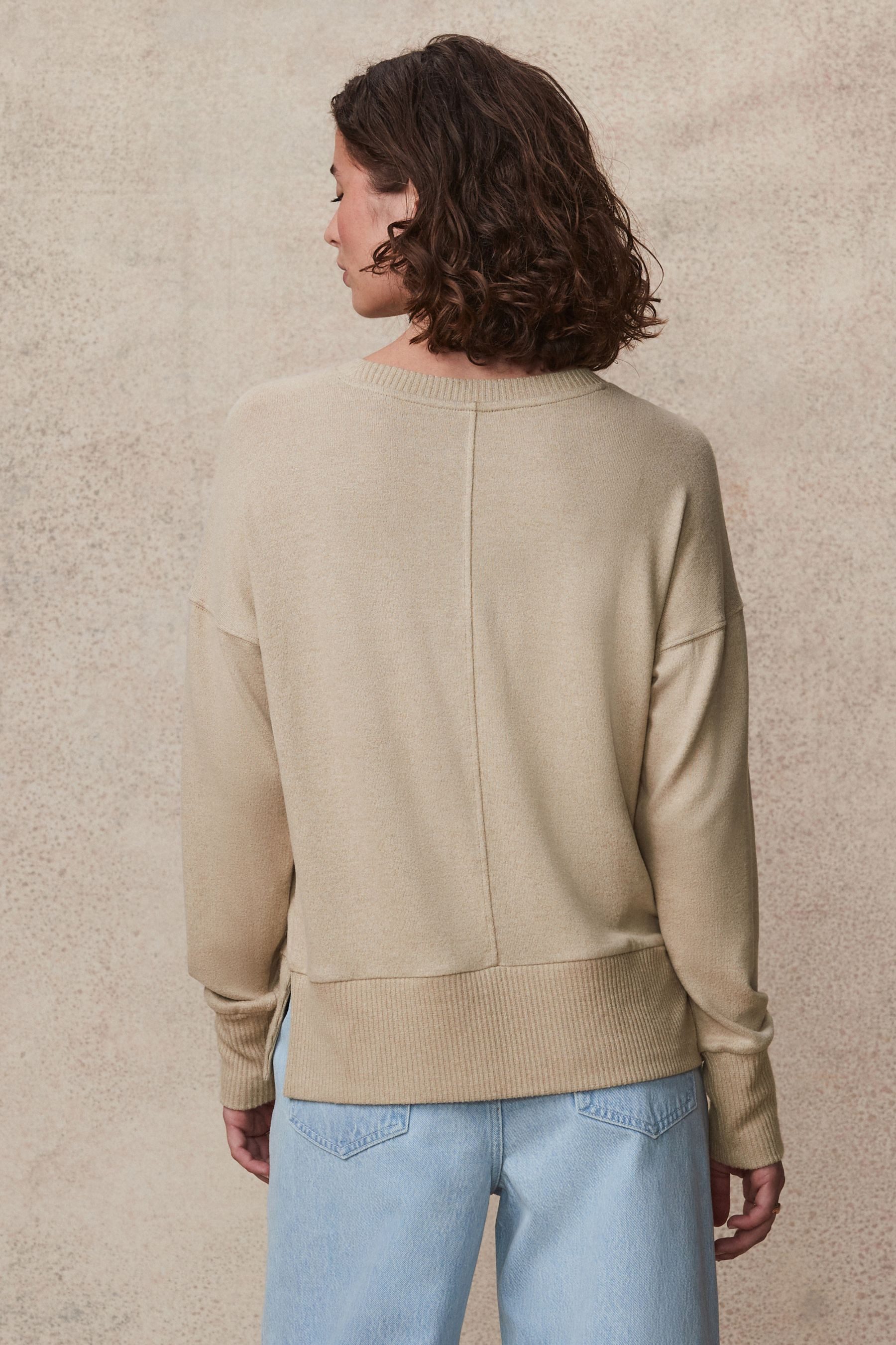 Next Rundhalspullover Weicher Rundhalspullover mit Nahtdetail (1-tlg) günstig online kaufen