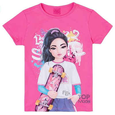 TOPModel T-Shirt Top Model T-Shirt Miju Skateboard azalea pink (1-tlg)