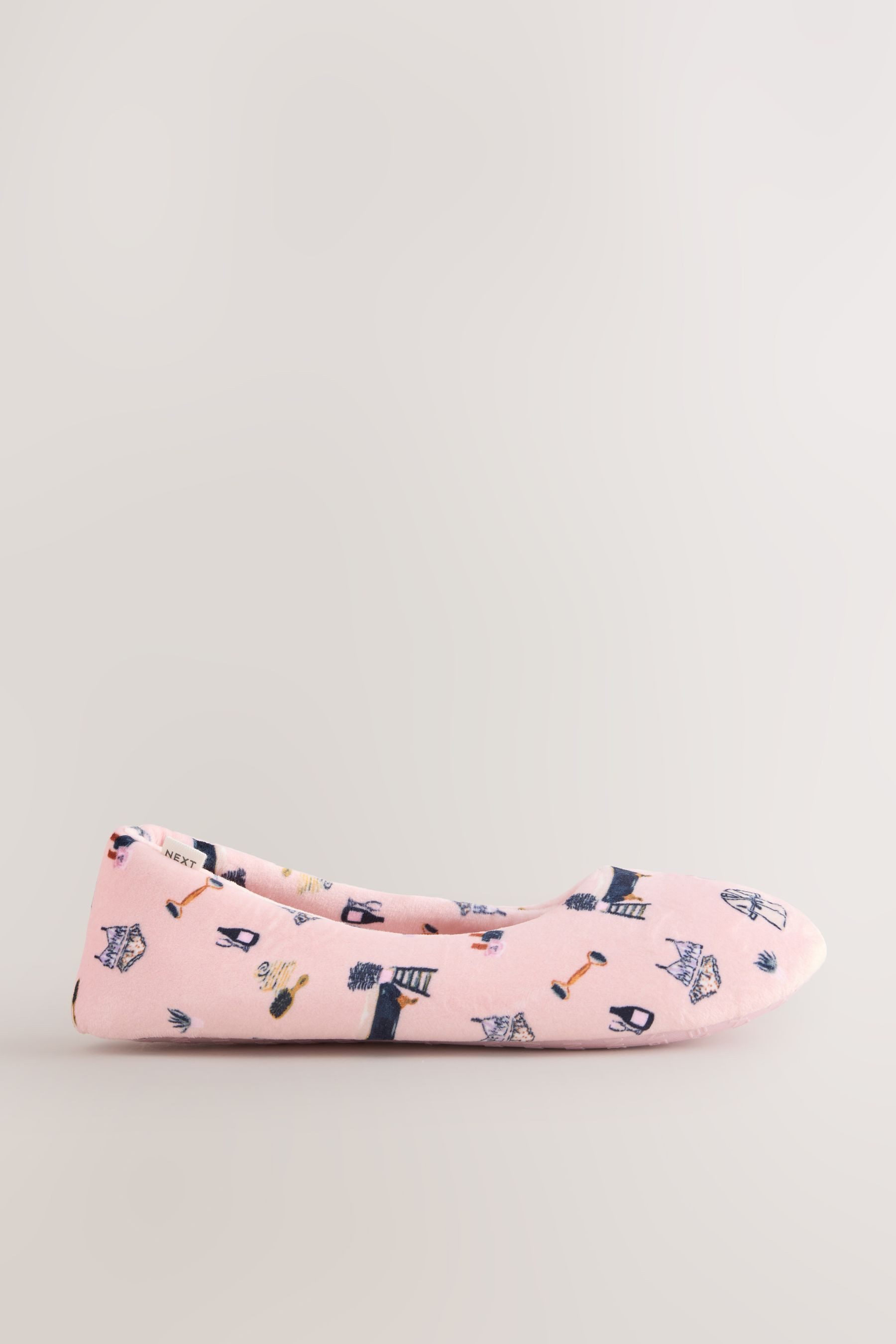 Next Ballerina-Hausschuhe mit Print Hausschuh – Bild 5 von 5