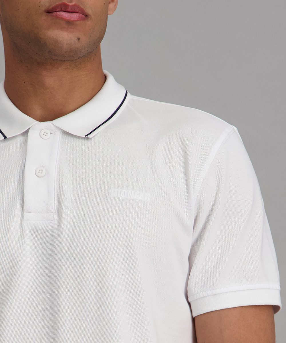 Pioneer Authentic Jeans Poloshirt mit Logo Schriftzug