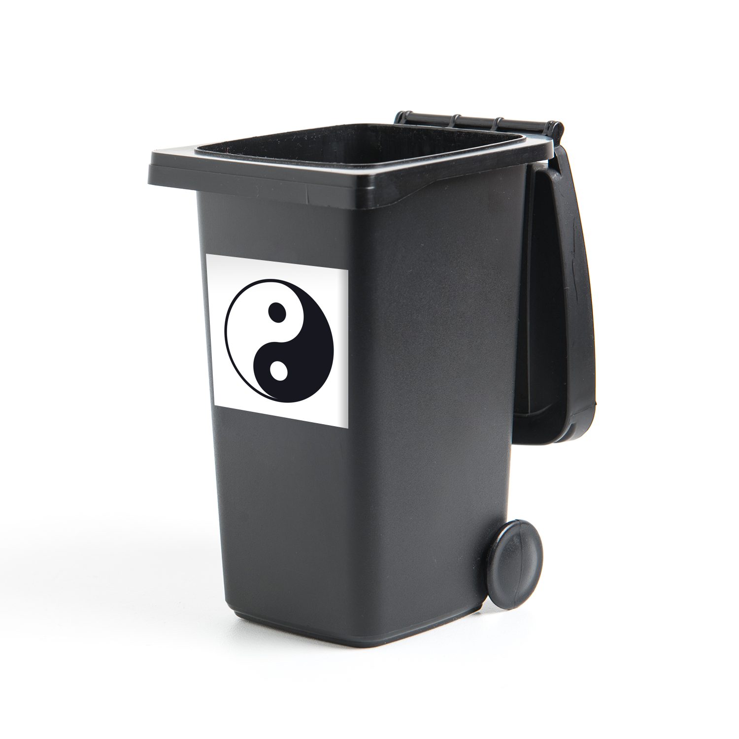Sticker, Wandsticker St), von Eine Mülltonne, Yin (1 Illustration Container, MuchoWow Abfalbehälter Yang Mülleimer-aufkleber, traditionelle und
