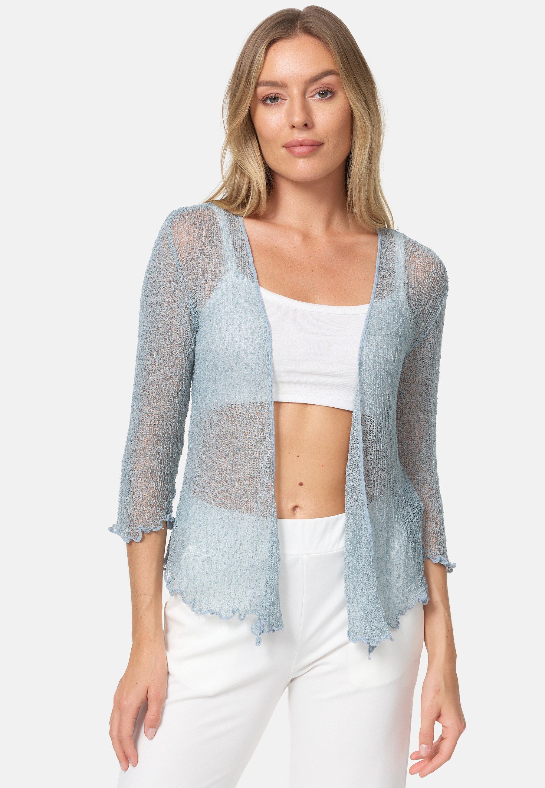 ikat Bolero IKA01 (Sommerlicher angenehm leichter Damen Bolero mit 3/4 Arm)