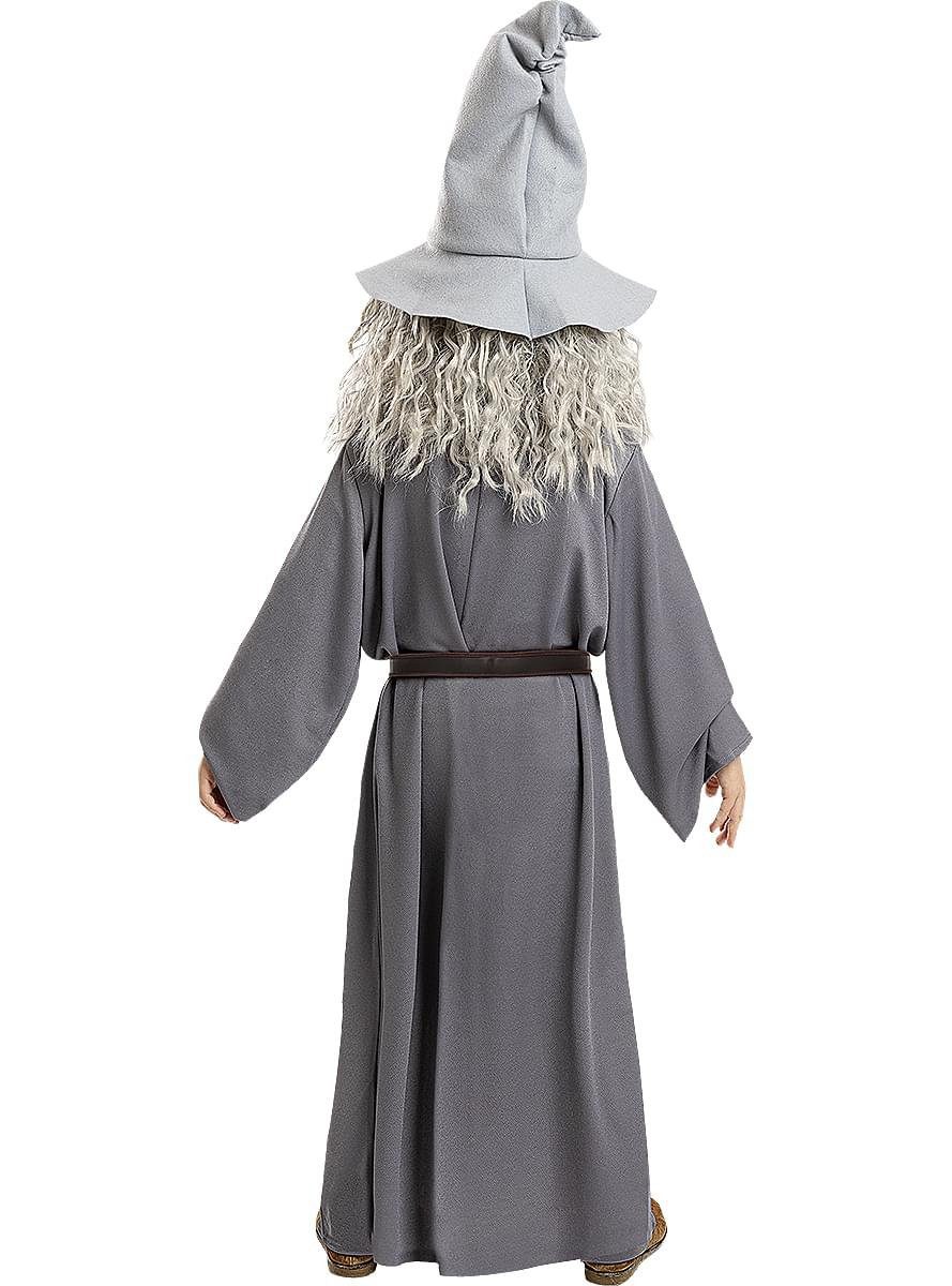 Funidelia Kostüm-Perücke Der Herr der Ringe – Gandalf Perücke mit Bart für, Lange, graue Haare und dichter Rauschebart für mächtige Zauberer