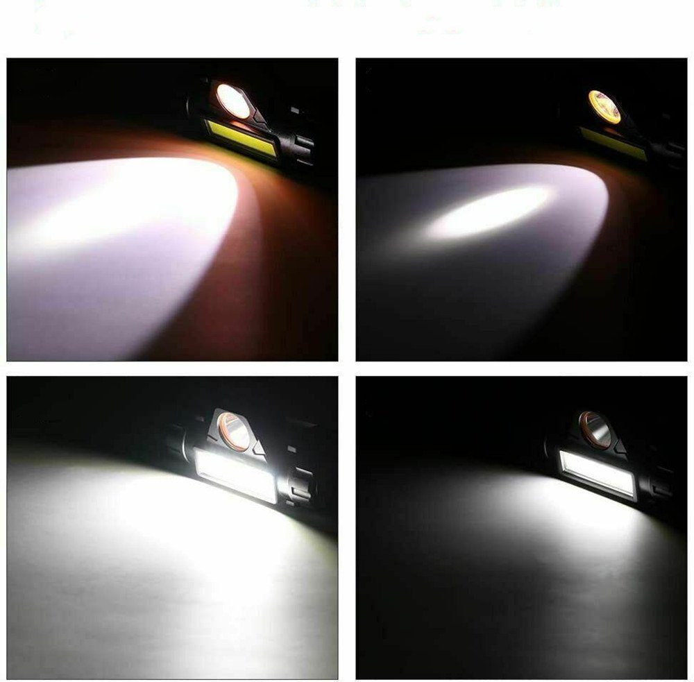 oyajia Stirnlampe LED Kopflampe Joggen Lichtmodi. Geeignet 300 Wiederaufladbar, Lichwinkel mit Lumens 2x Magnet, für Einstellbare Stirnlampe Camping, 2 Stirnlampe mit LED