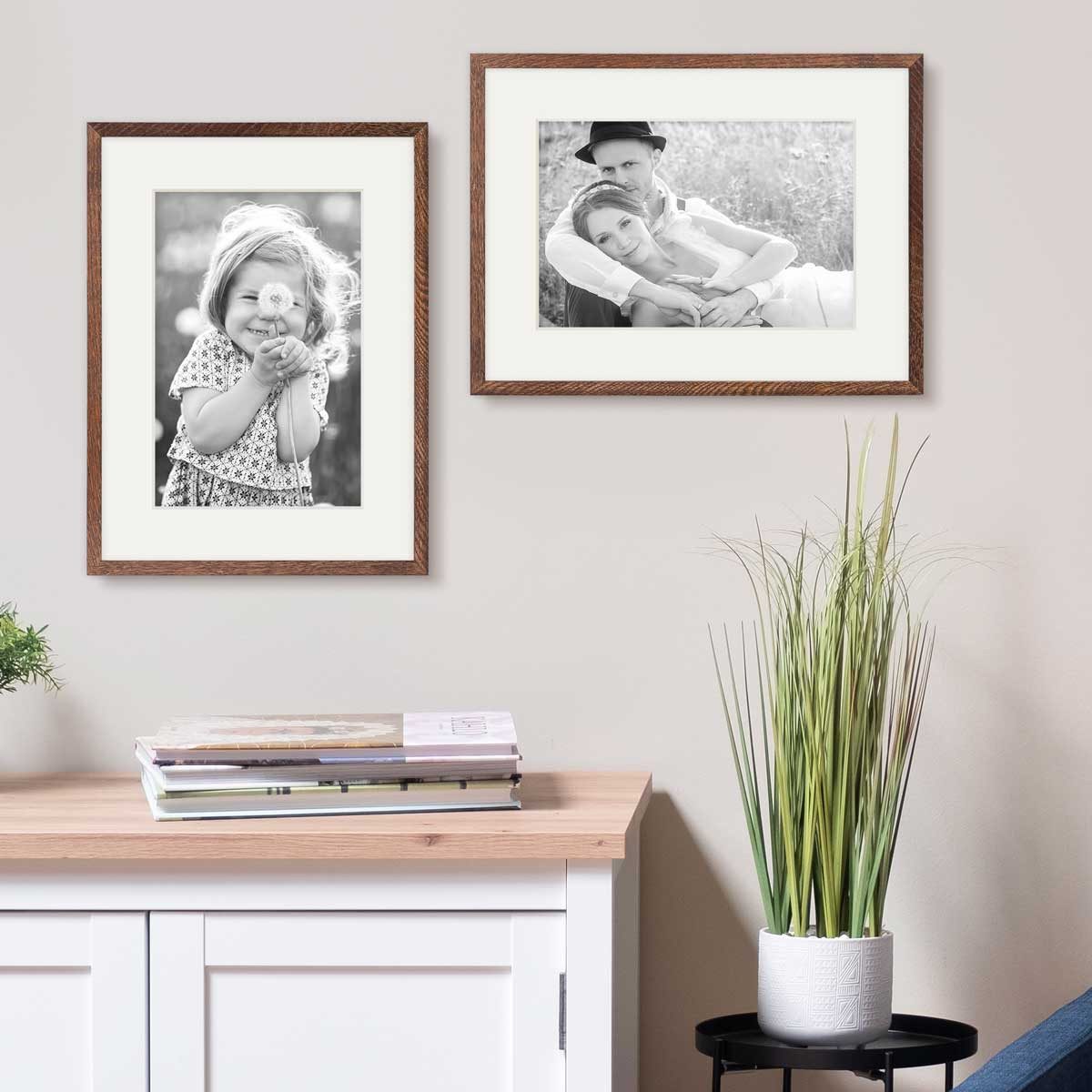 PHOTOLINI Bilderrahmen 2er Set Echtholz mit günstig online kaufen