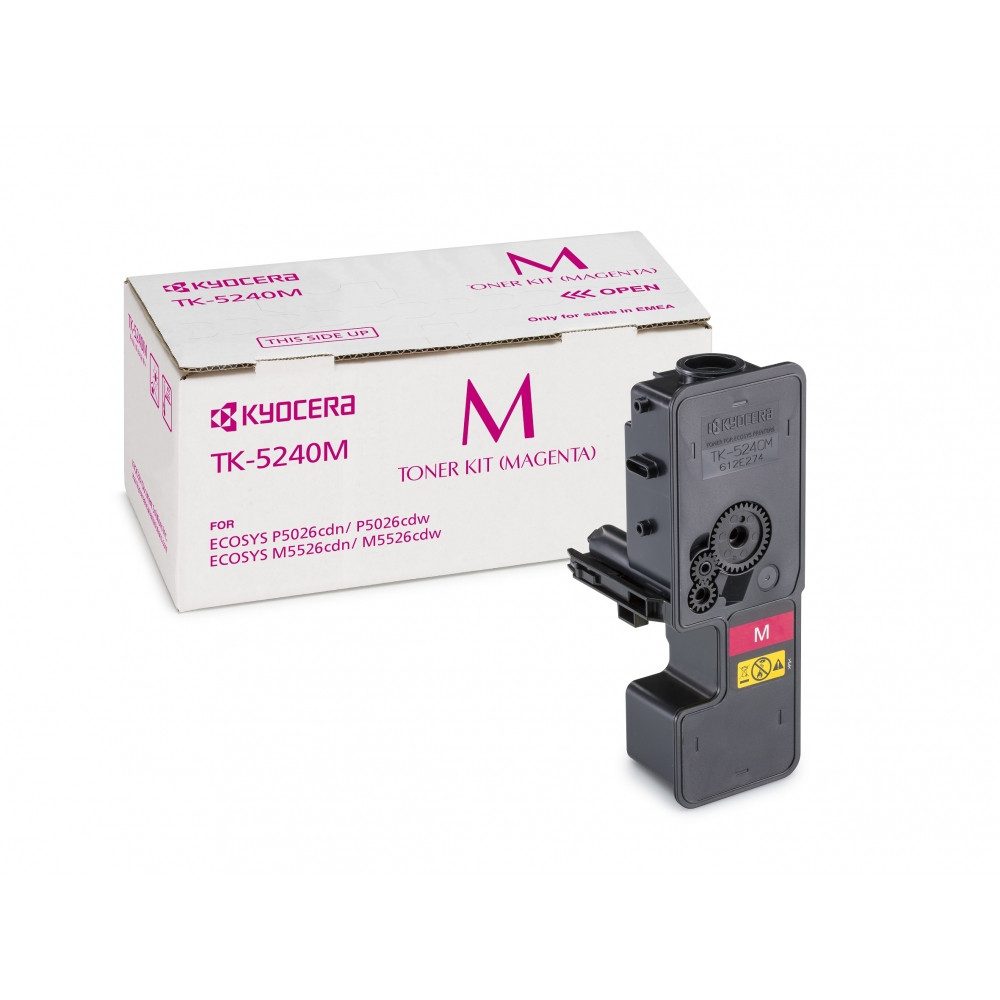 Kyocera Tonerpatrone Kyocera TK-5240M Toner Magenta für Drucker., (Toner, Original Kyocera Toner für ca. 3.000 Seiten), Original Kyocera Toner mit hoher Reichweite