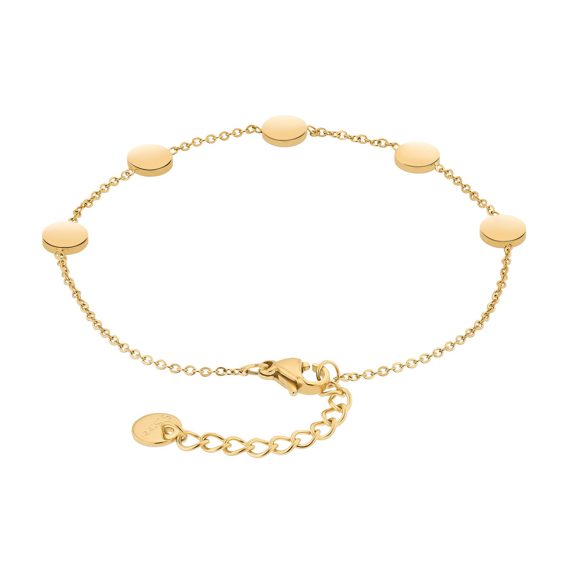 Heideman Armkette inkl. goldfarben für Frauen Kreiselementen Enna poliert Armband (Armband, silberfarben mit Geschenkverpackung),