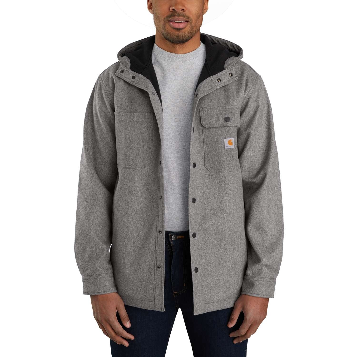 black Jacket & Rain (1-St) Wind Hemdjacke Carhartt Bonded Shirt heather