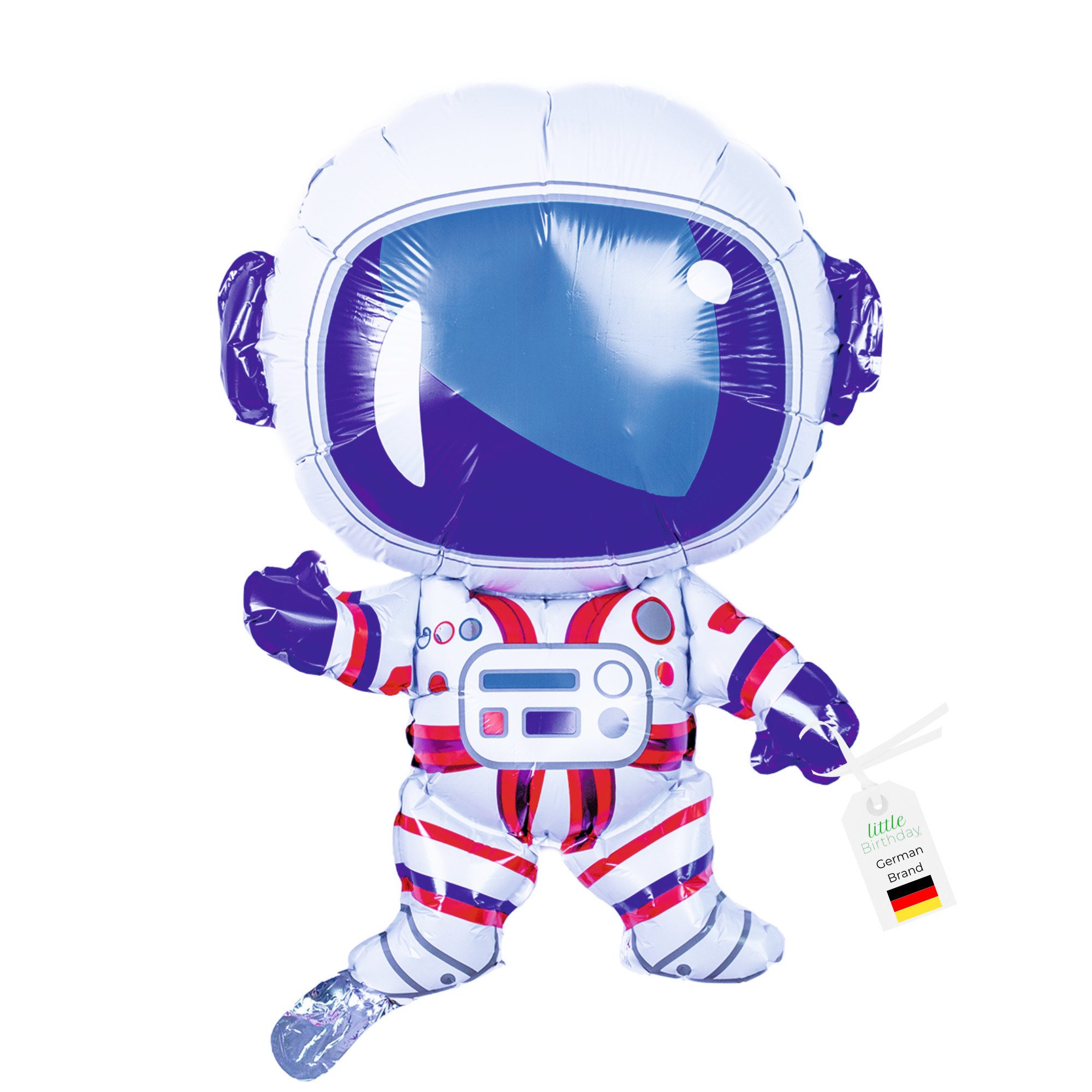 little Birthday Aufblasbares Partyzubehör kleiner Astronaut für eine Weltall Party, Astronaut