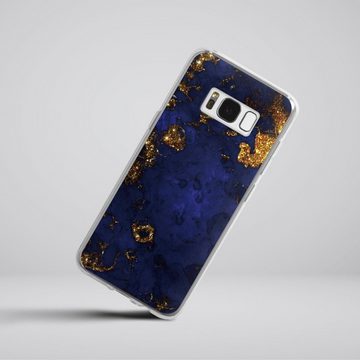 DeinDesign Handyhülle Marmor Gold Utart Blue and Golden Marble Look, Samsung Galaxy S8 Silikon Hülle Bumper Case Handy Schutzhülle