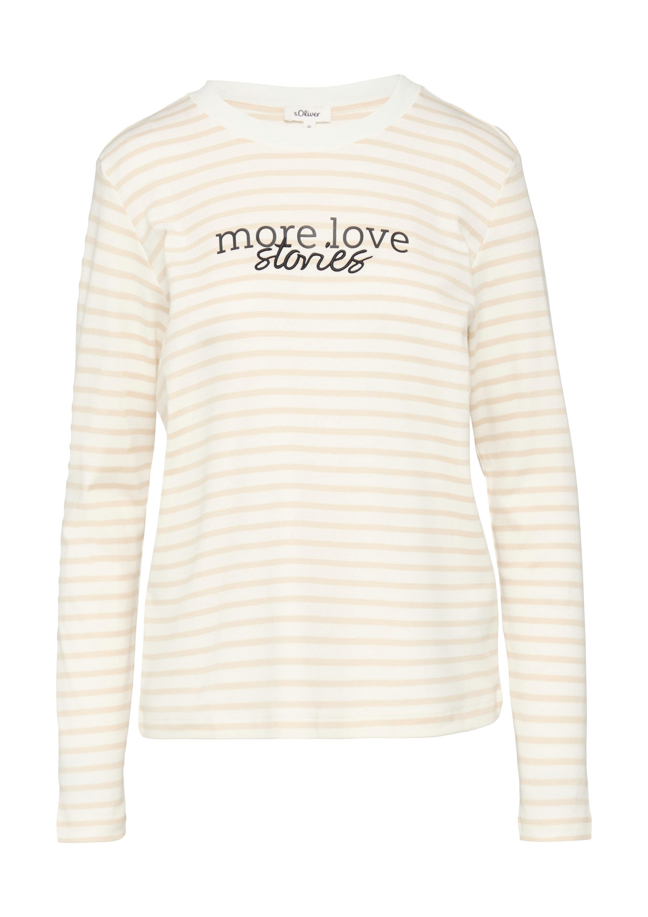 s.Oliver Langarmshirt T-Shirt Gestreiftes Langarmshirt im Relaxed Fit mit A günstig online kaufen