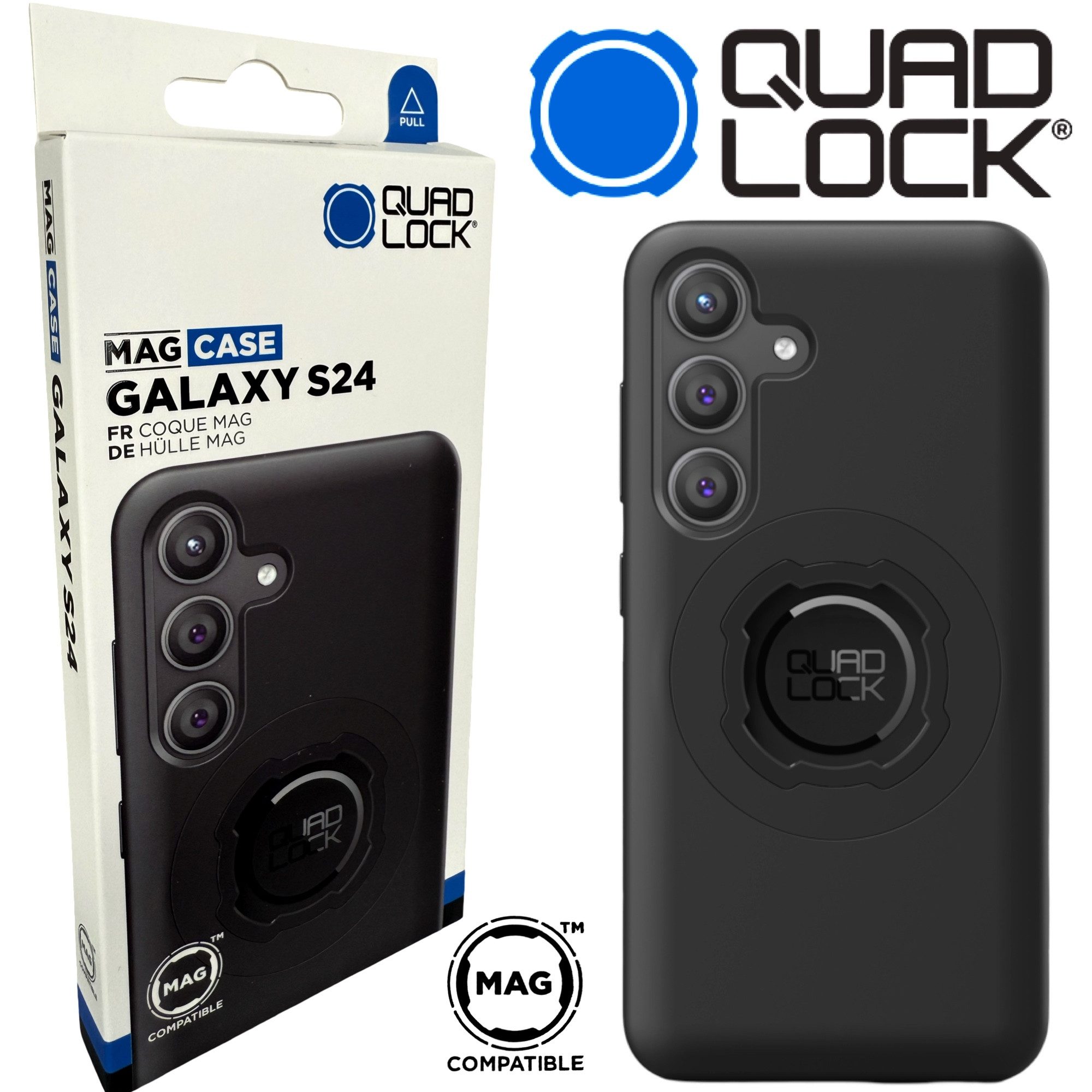 Quad Lock Handy-Halterung QUAD LOCK MAG Case Handy Schutz Hülle Halter passend für Galaxy S24