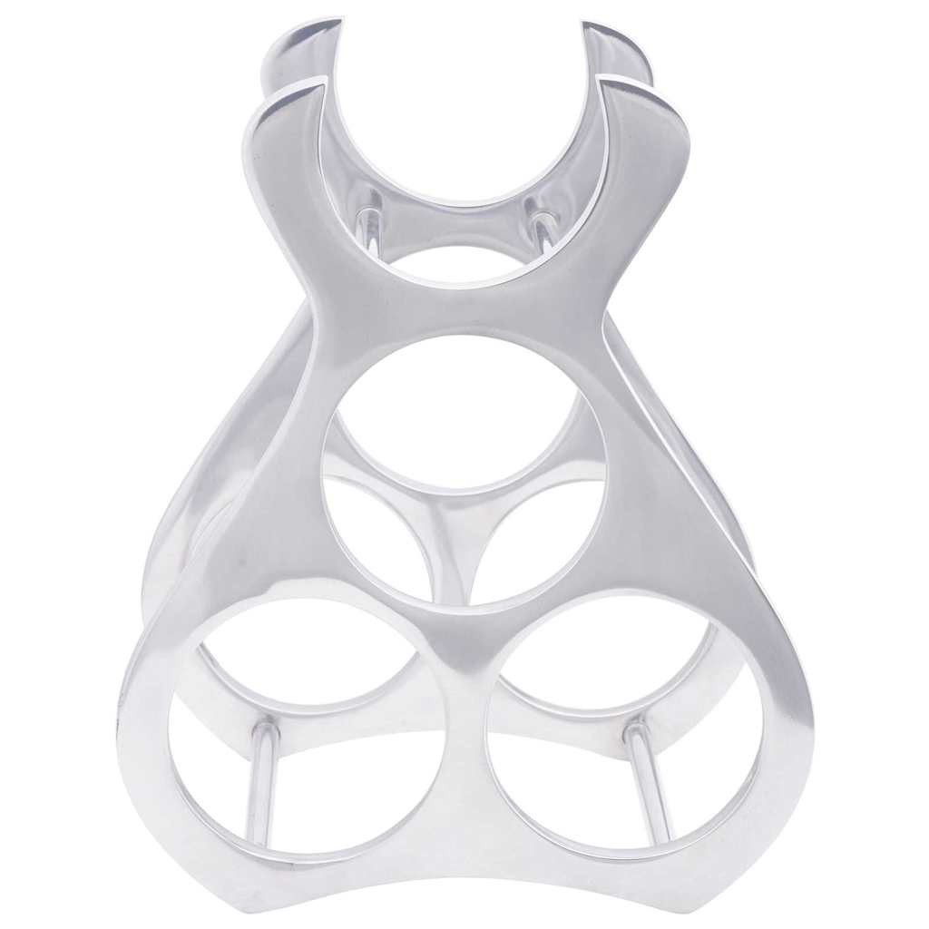 vidaXL Weinregal Weinregal Silber 23 x 14 x 28 cm Aluminium, 1-tlg.