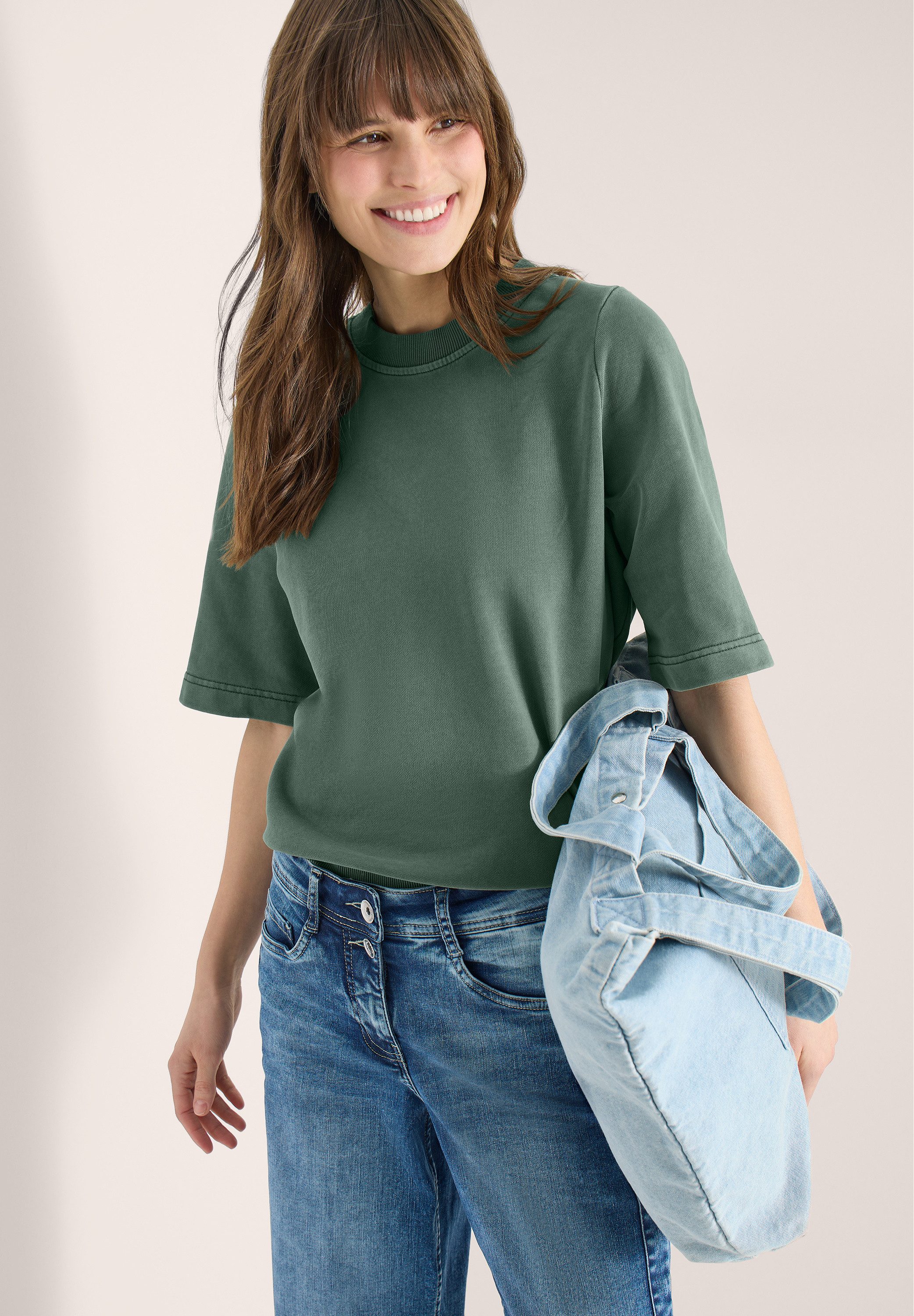 CECIL Sweatshirt aus reiner Baumwolle günstig online kaufen