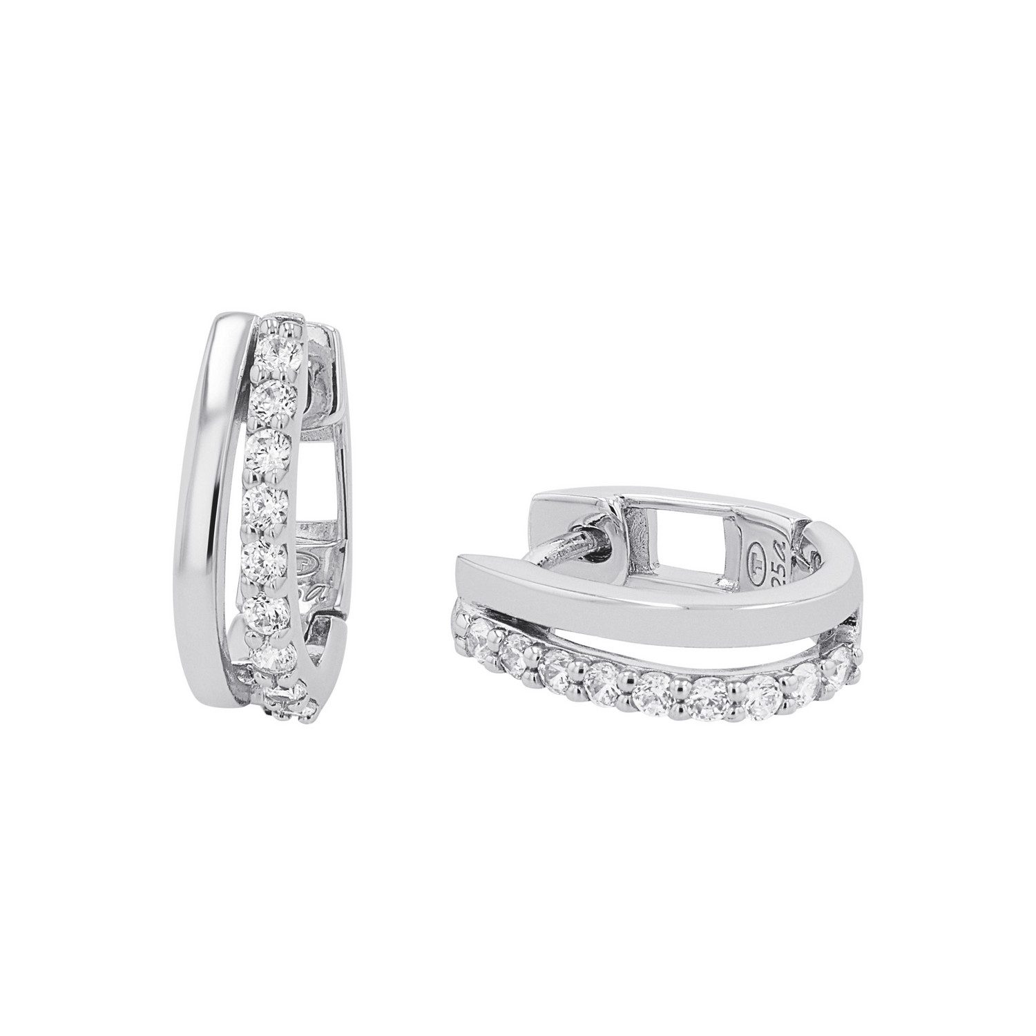 Paar Creolen Schmuck Geschenk Silber 925