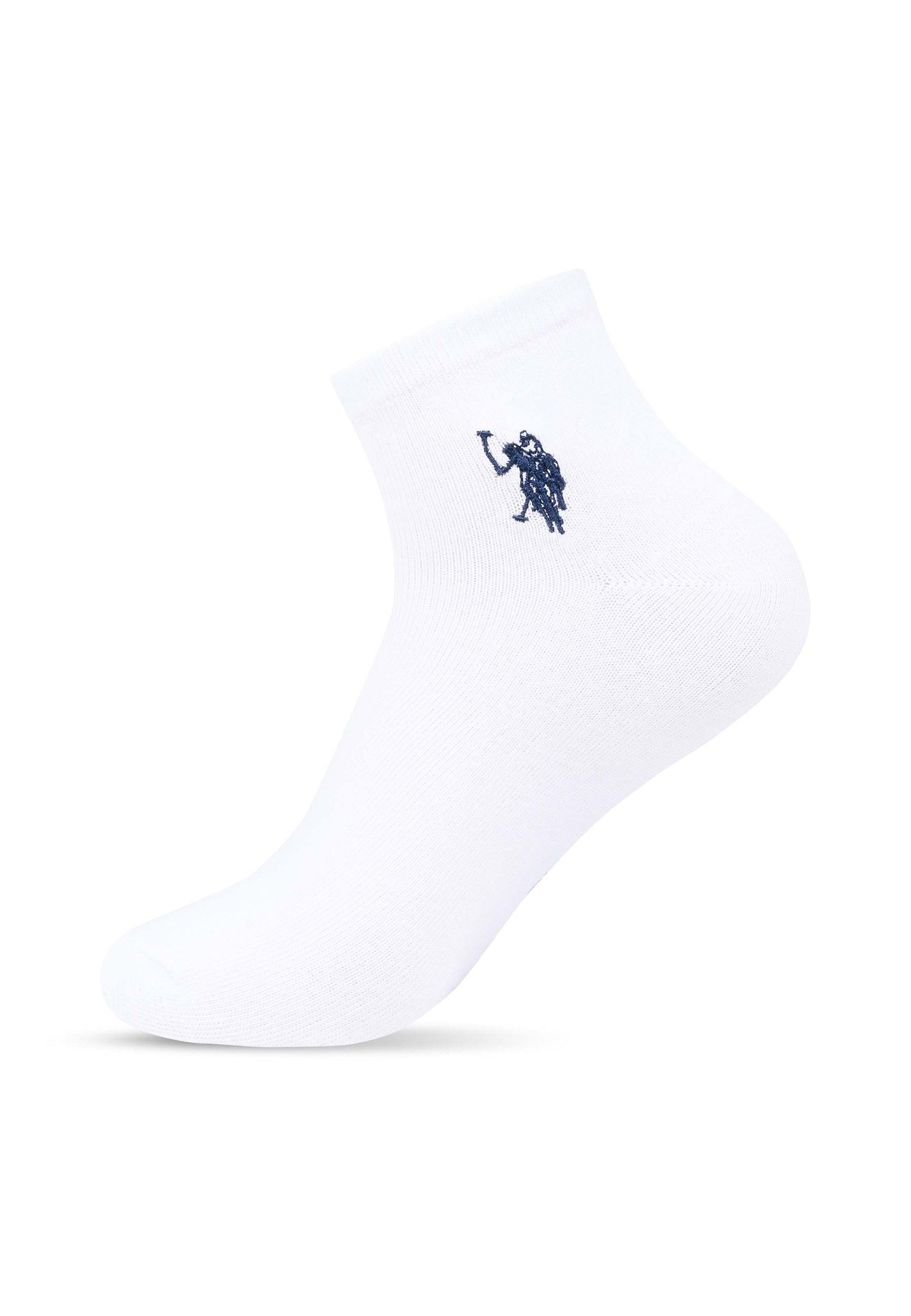 U.S. Polo Assn. Socken USOowen Quarter Socken 6er Pack – Baumwollsocken unisex halbhoch Bequeme Socken mit elastischem Bund und Logo