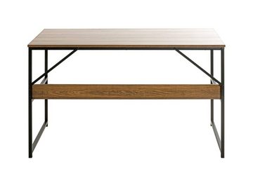 HAKU Beistelltisch HAKU Möbel Schreibtisch - schwarz-eiche - H. 74cm x B. 120cm