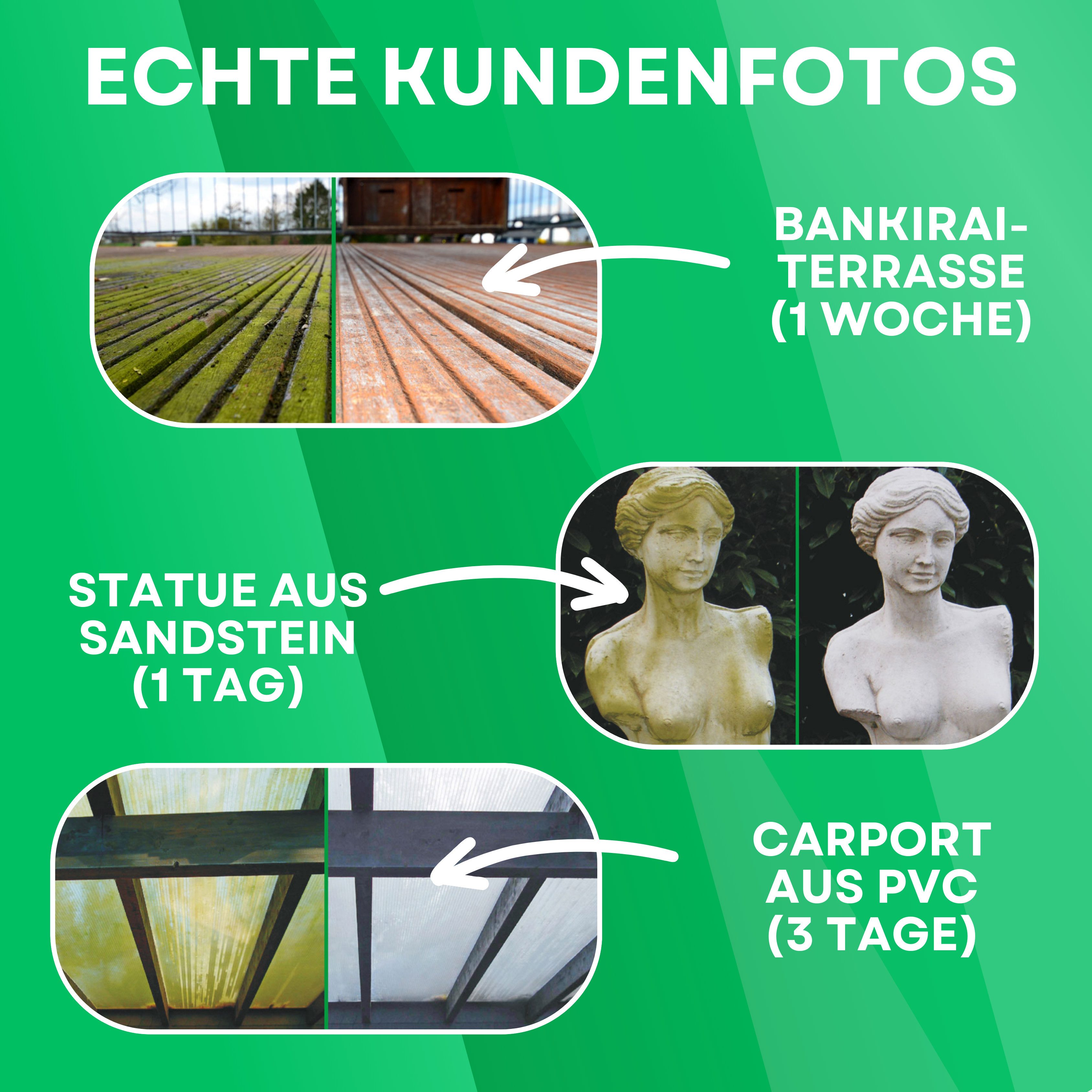 ABACUS Nell Ultra Algenentferner, Grünbelagentferner, Flechtenentferner Grünbelagentferner (Bekannt aus QVC, [- Ergiebiges Konzentrat Selbsttätig mit Langzeitschutz)