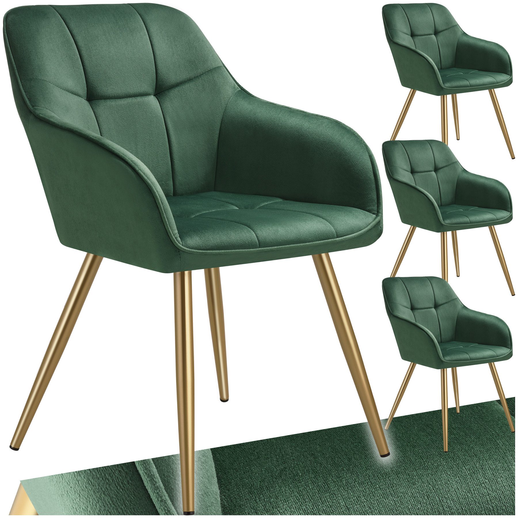 tectake Esszimmerstuhl Marilyn (Set, 4 St), günstig online kaufen