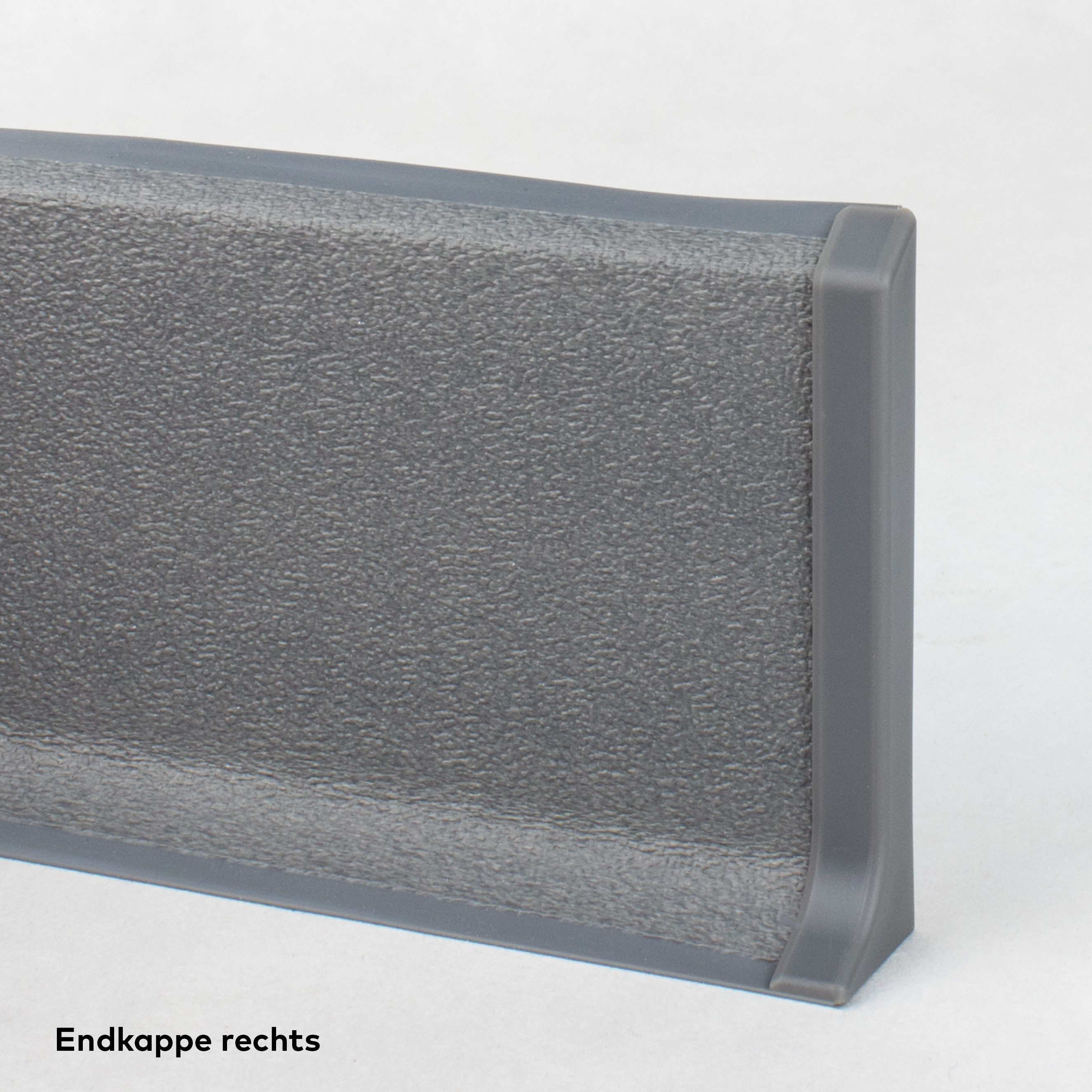 Sockelleisten-Endkappe 12.8 x 60 x mm Endkappe Rechts Kunststoff Grau by PROVISTON