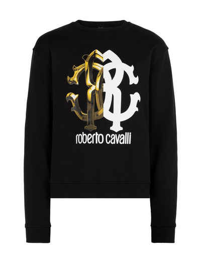 roberto cavalli Sweatshirt Monogram-Print Pullover - IST68G Schwarz