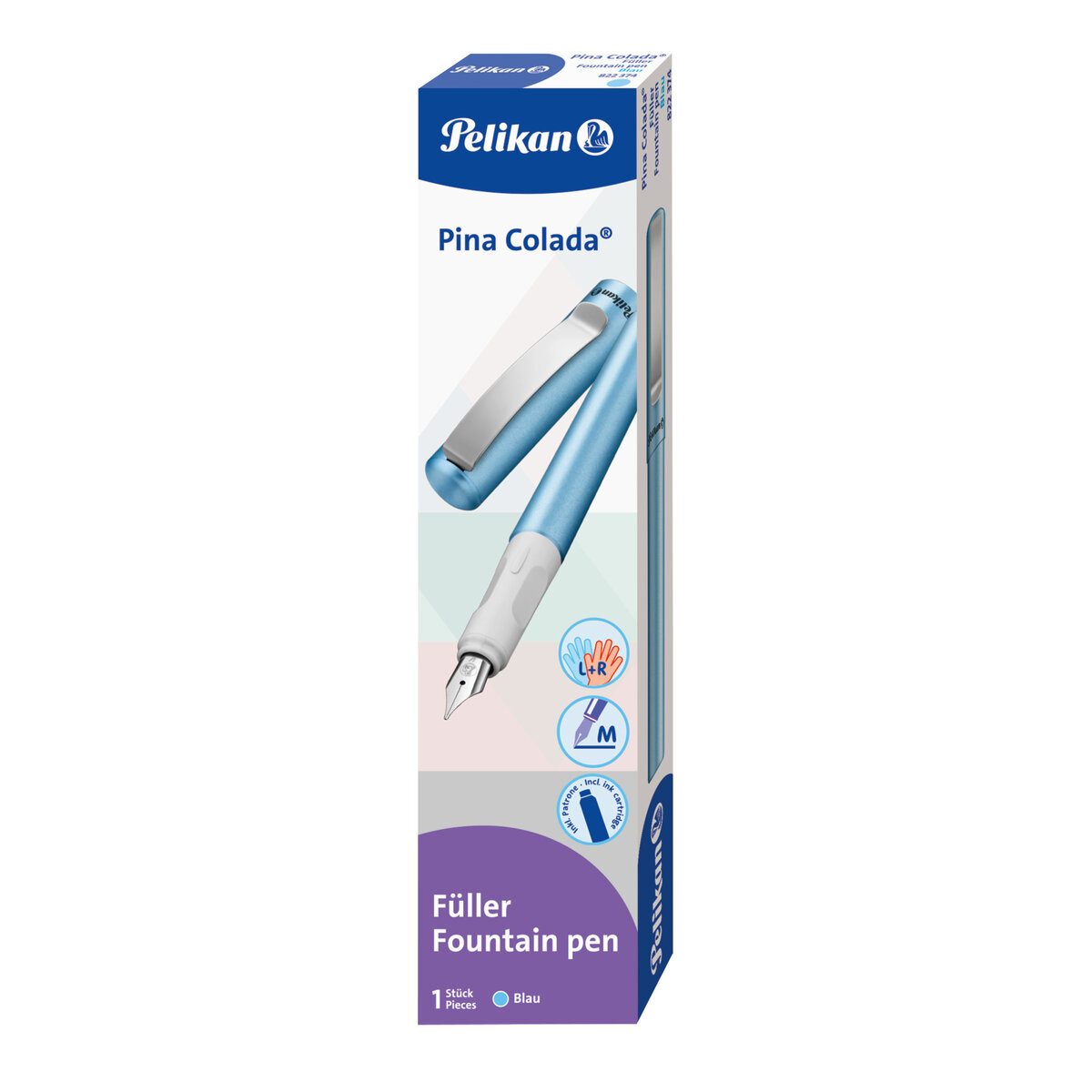 Füllhalter Füllhalter Pina Colada - M blau metallic. (8 Stück)