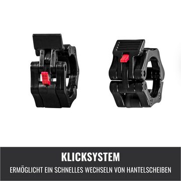 GORILLA SPORTS Hantel-Set Hantelverschlüsse - Paar, Olympische 2" 50 mm Durchmesser, Schwarz