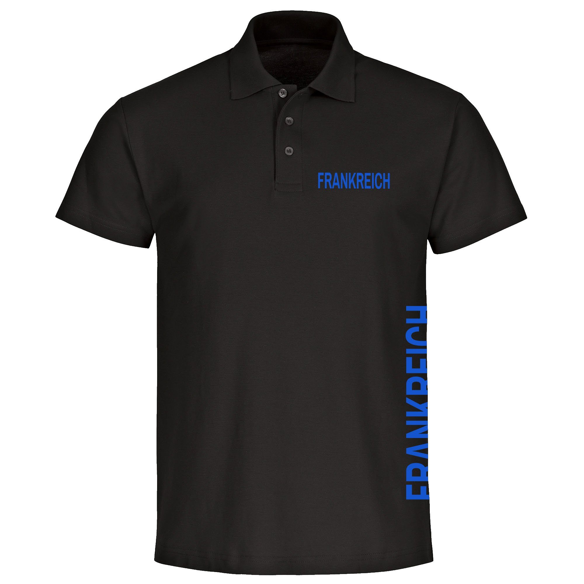 multifanshop Poloshirt Frankreich - Brust & Seite - Polo