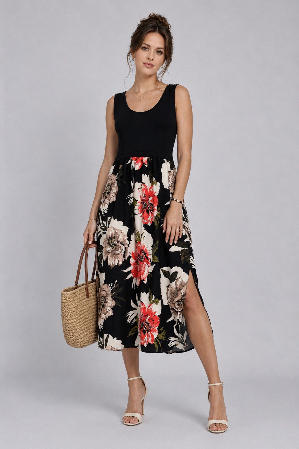 ITALY VIBES Sommerkleid - Kleid mit modischem Print - Maxikleid für Damen - ITALY VIBES ONE SIZE - passend für Größen XS - M