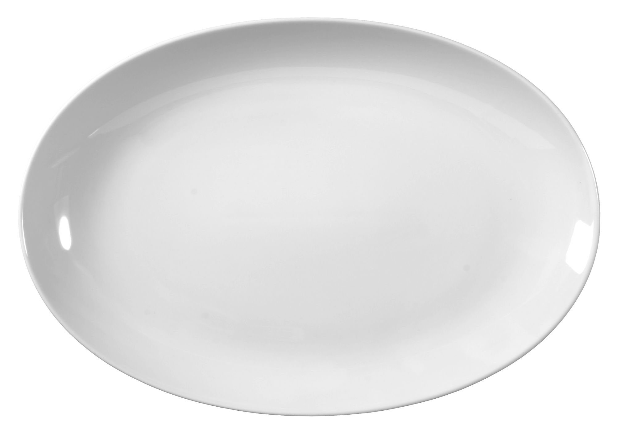 Seltmann Weiden Geschirr-Set Platte oval 35 cm Rondo weiss uni 7 von Seltmann Weiden, Porzellan